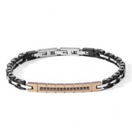 Bracciale Comete Uomo Zip in Acciaio Zircone UBR 1191